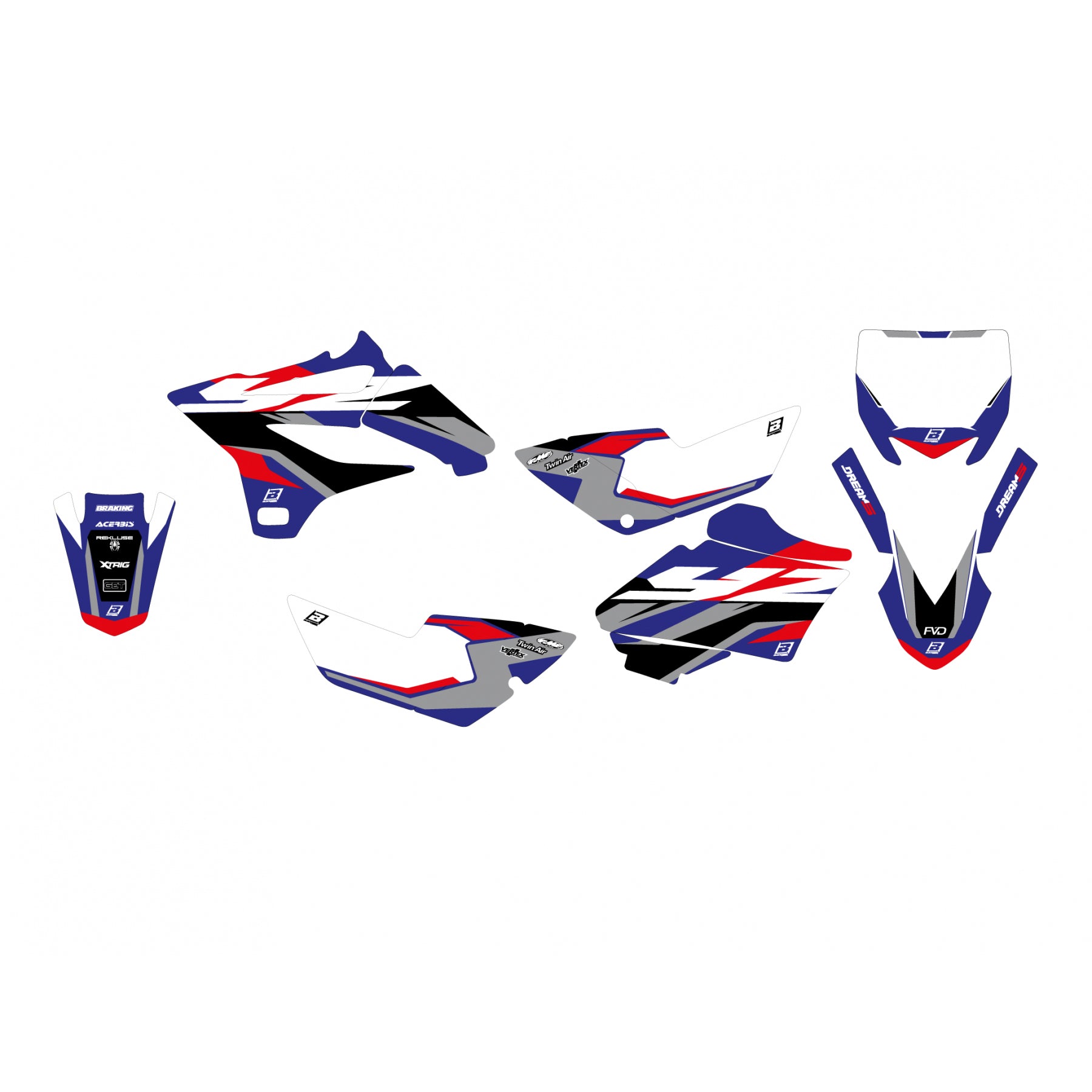 15-21 YZ85 DREAM 5 BLACKBIRD, GRAPHIC 2245AB
