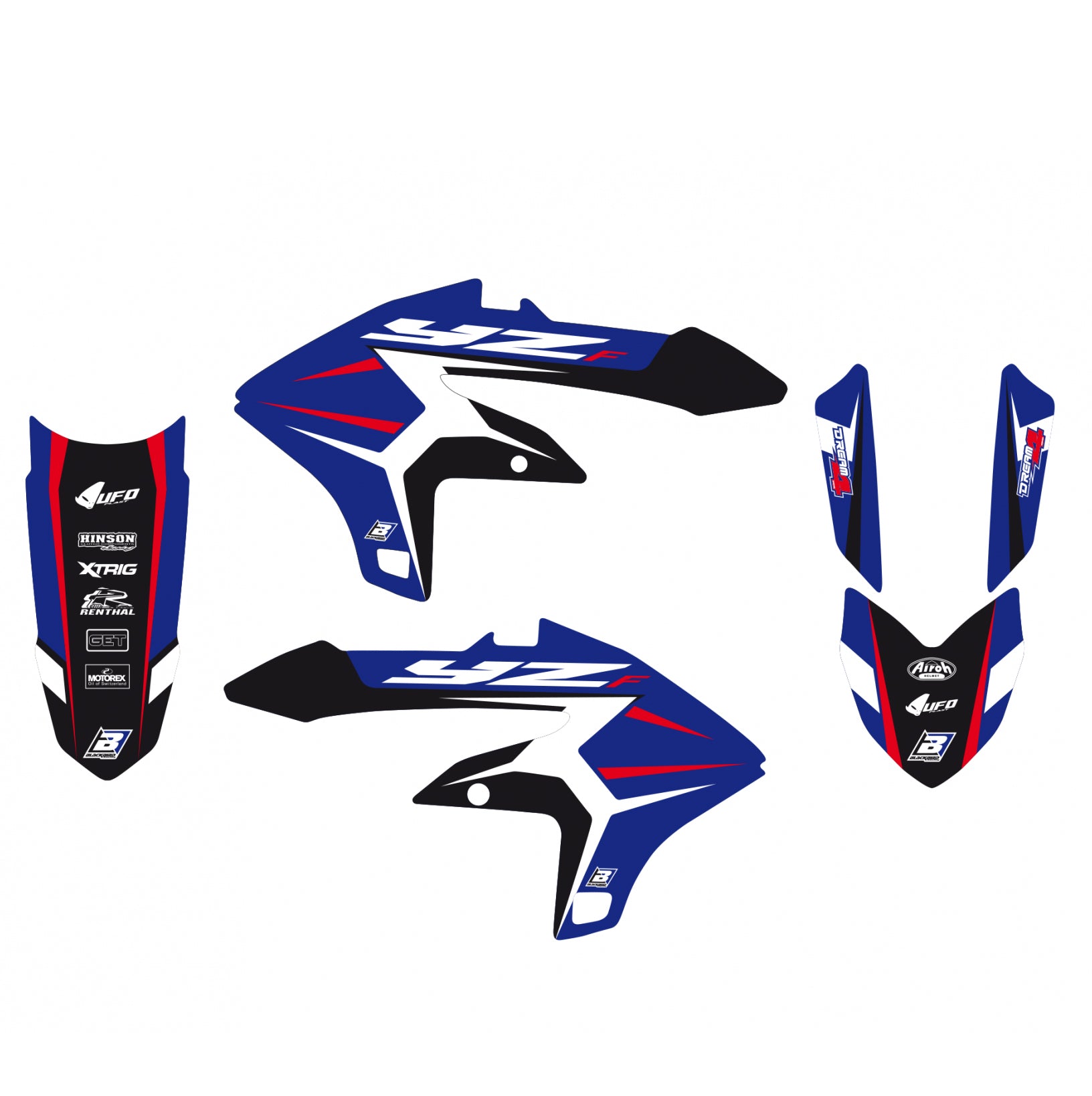 YAMAHA YZF 250/450 DREAM4 GRAPHICS, BLACKBIRD 2252N DECAL KIT