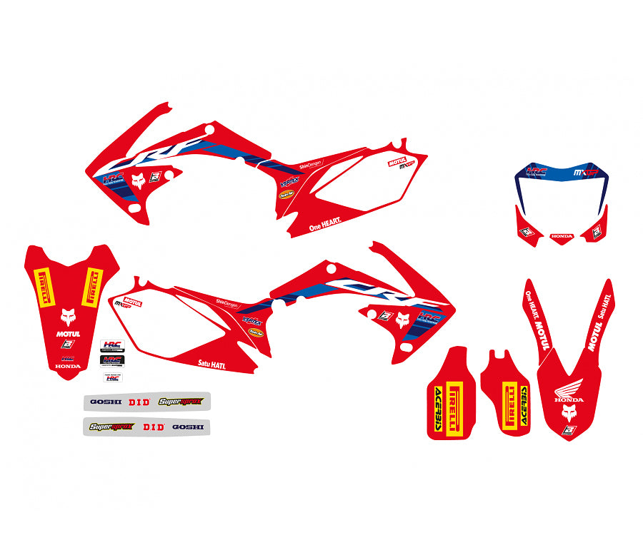 05-08 CRF450 HONDA HRC, BLACKBIRD 2134R23 DECAL KIT