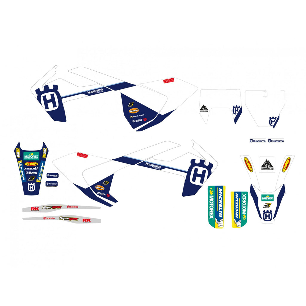 16-19 HUSQVARNA FACTORY REPLICA, BLACKBIRD DECAL KIT 2612R8