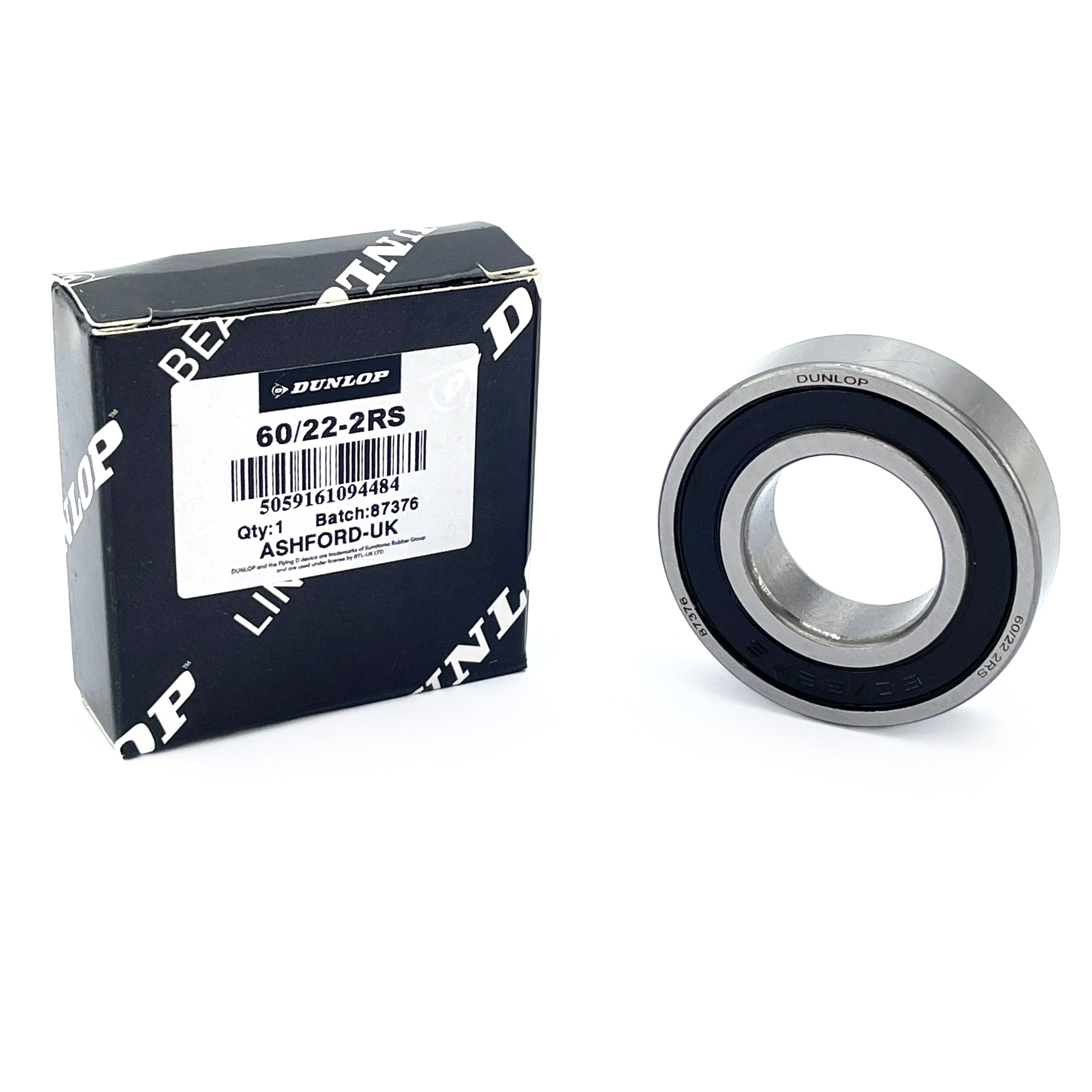 BEARING 60/22 2RS DUNLOP SEALED, 22x44x12 EACH