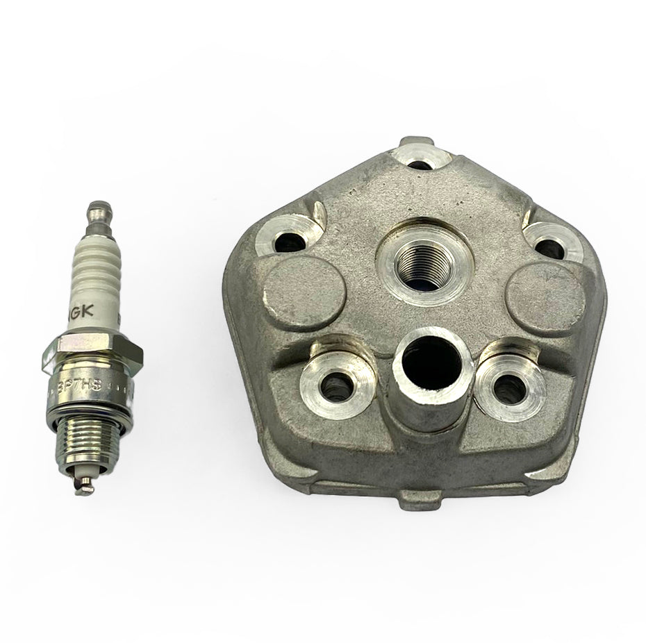 CYLINDER HEAD KIT 39.5mm KTM 50 SX PRO JUNIOR & SENIOR INCLUDES SPARK PLUG