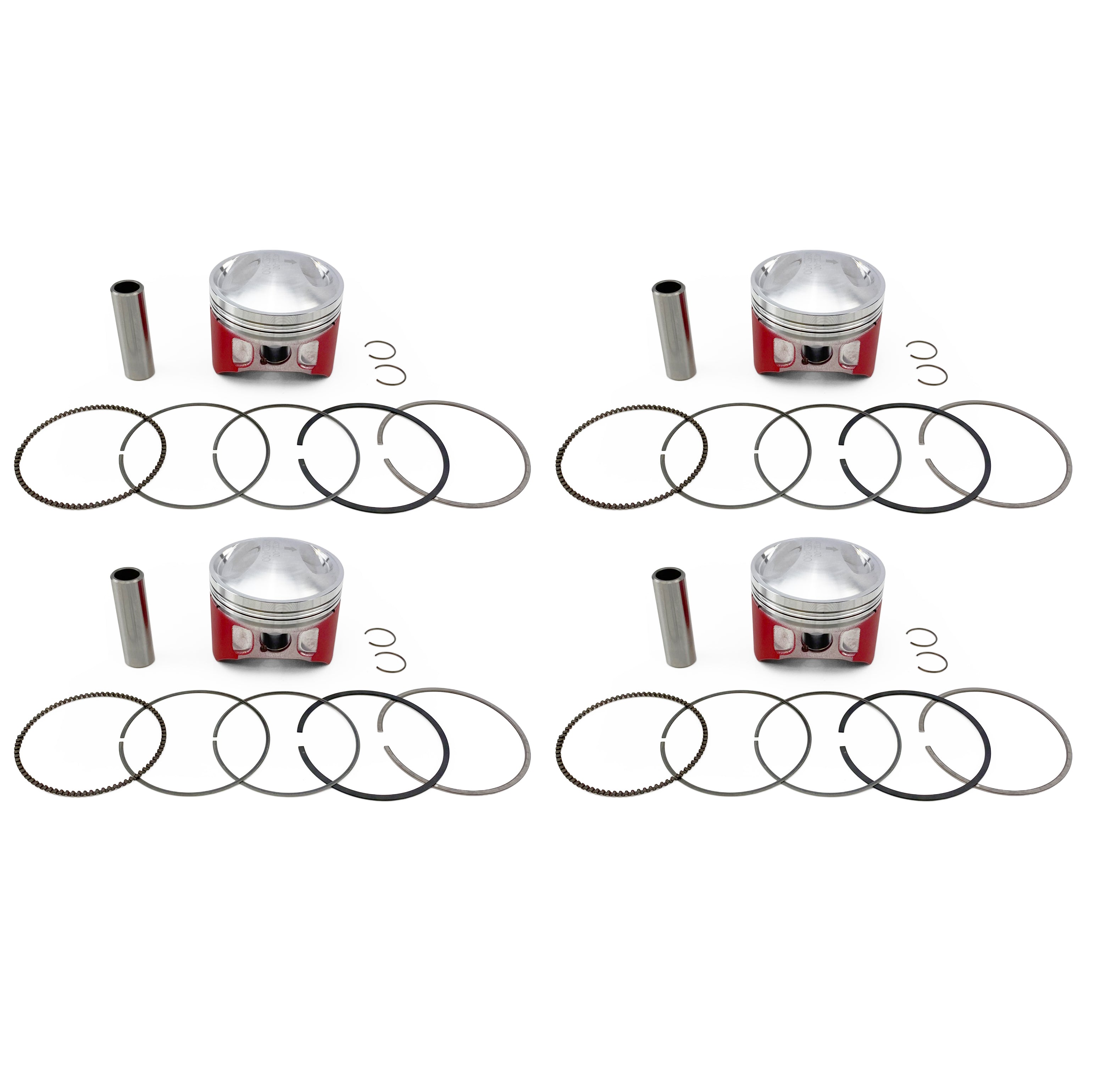 PISTON KIT, SET OF 4, SUZUKI GS750 2V 1977-1979, WOSSNER K4065D400-4