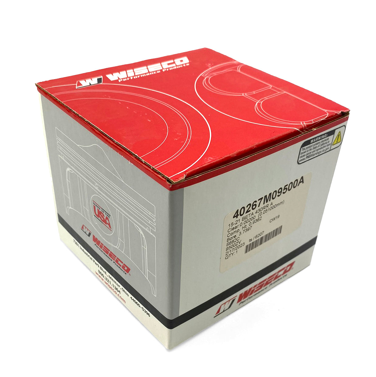 PISTON KIT 15-25 BETA RR430 Enduro, 95mm WISECO W40267M09500A
