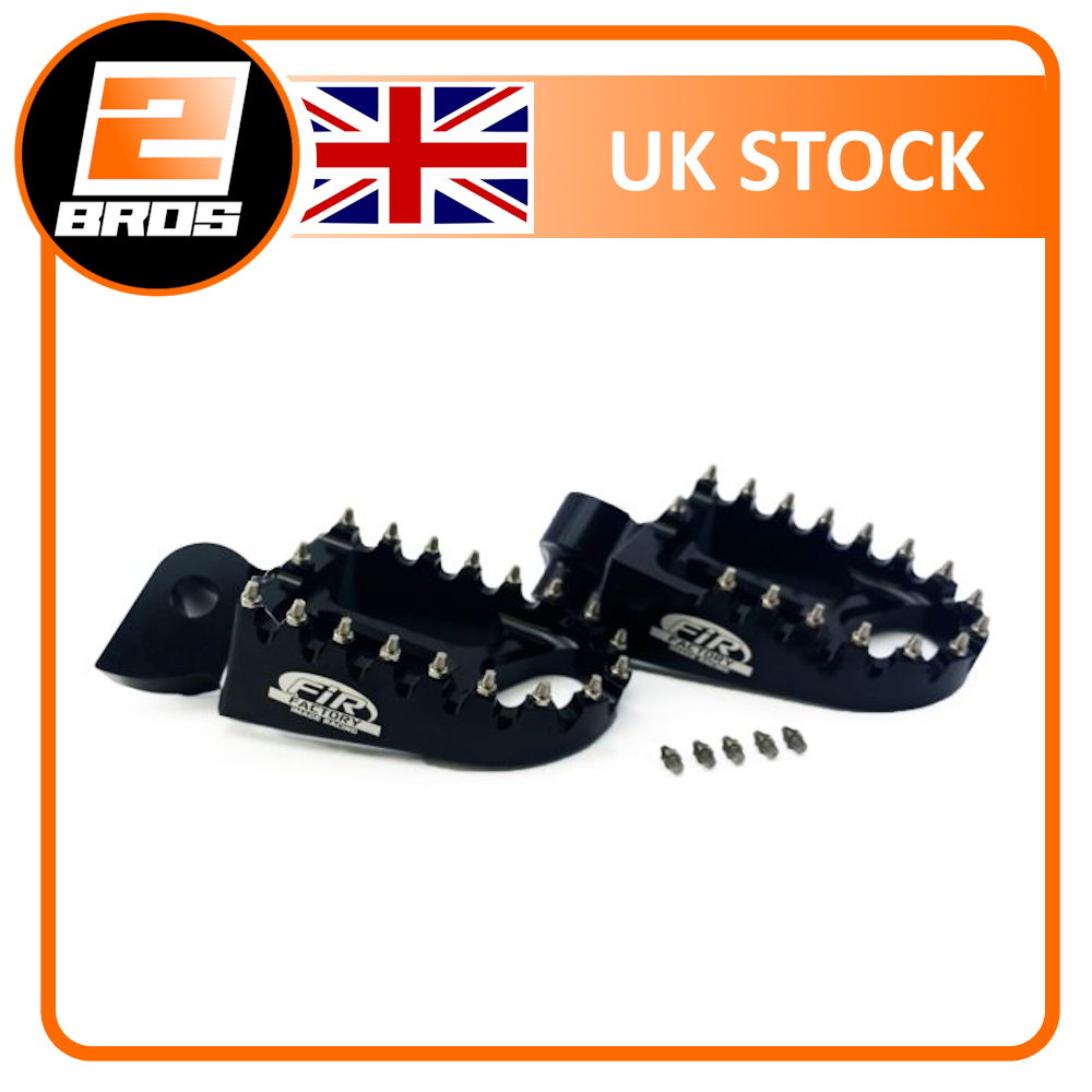 FACTROY IMAGE RACING FOOT PEGS BLACK CNC ALLOY GASGAS EC 97-17 YAMAHA YZ YZF