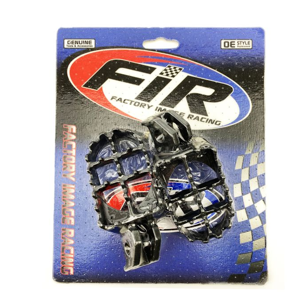 FACTORY IMAGE RACING FOOT PEGS STEEL GREY SUZUKI RM85 03–18  RM85L 03–08