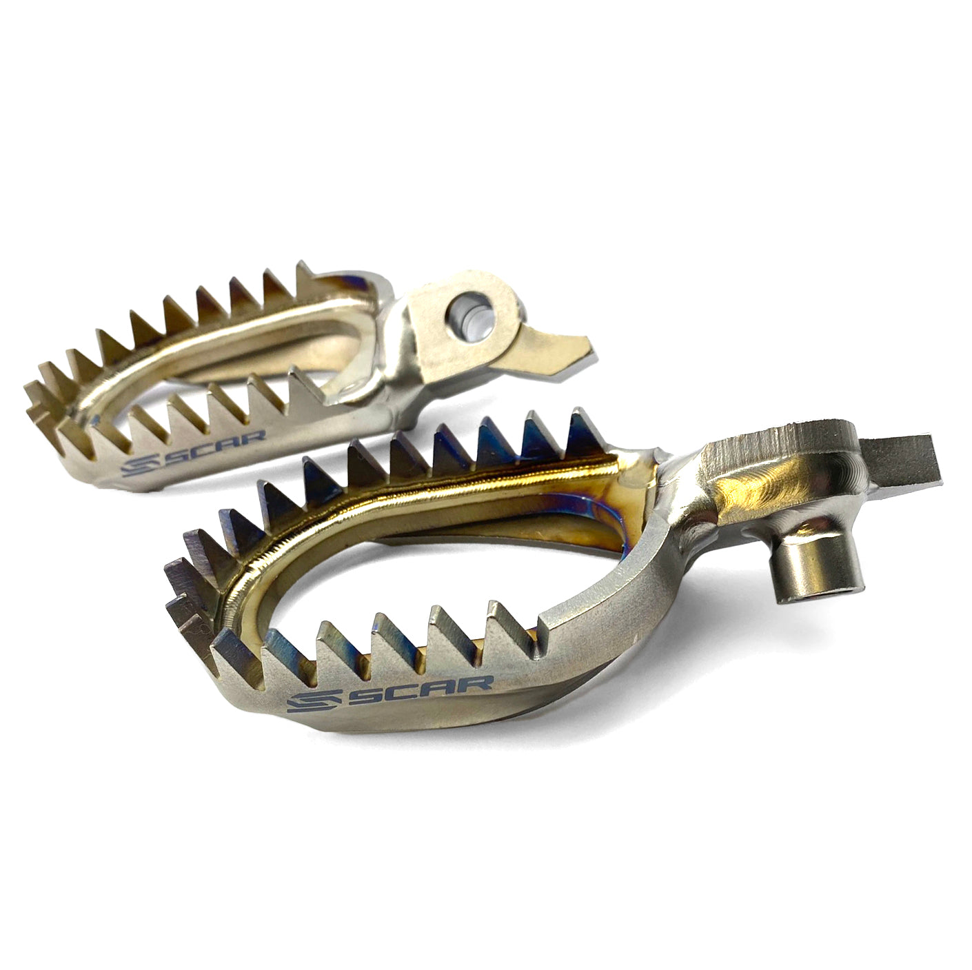 FOOT PEGS TITANIUM ANTI-MUD YZ450F 2023 YAMAHA, SCAR RACING S1517AM