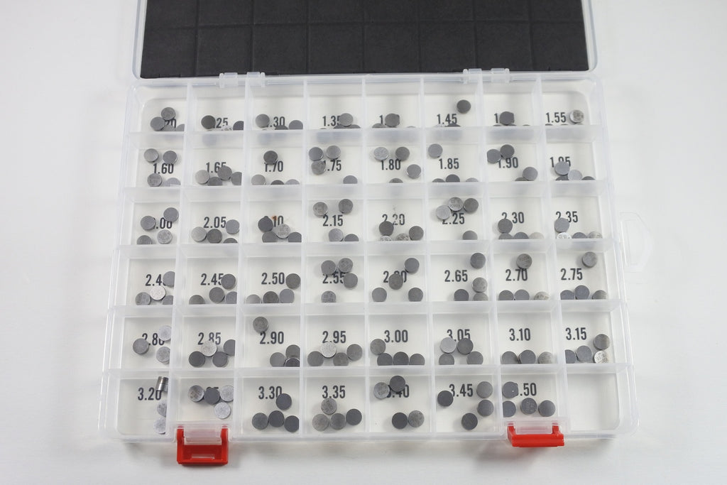 VALVE SHIM KIT 7.48mm 1.20-3.50mm 0.05mm INCREMENTS 4PCS EACH SIZE VINTCO 7.48SHIMKIT