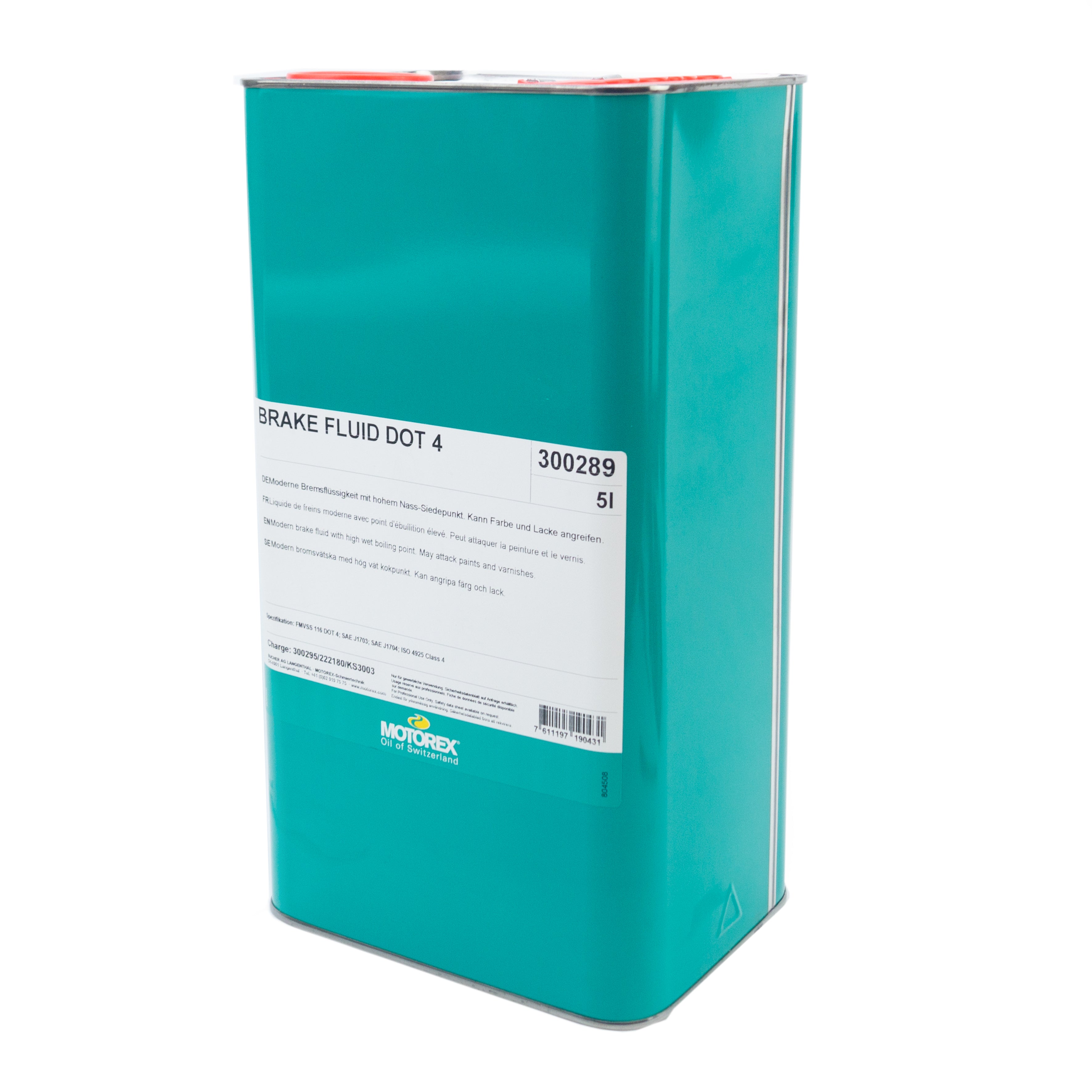 5LT DOT 4 B/FLUID DOT4, MOTOREX 7300223