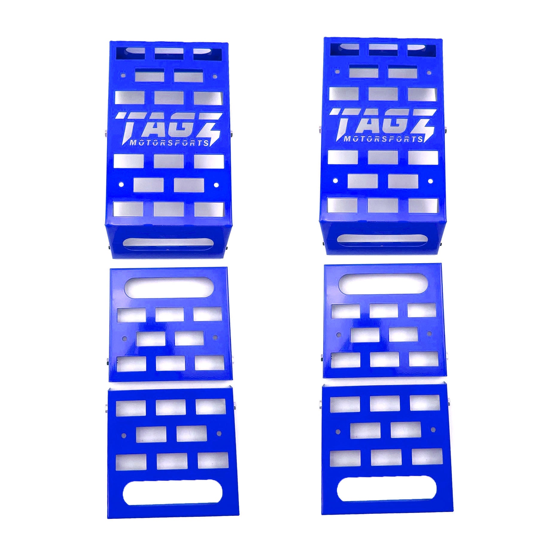 UNIVERSAL STARTING BLOCKS BLUE LIGHTWEIGHT STEEL ADJUSTABLE 80 â€“ 190mm TAG-Z