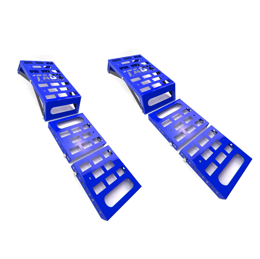 UNIVERSAL STARTING BLOCKS BLUE LIGHTWEIGHT STEEL ADJUSTABLE 80 â€“ 190mm TAG-Z