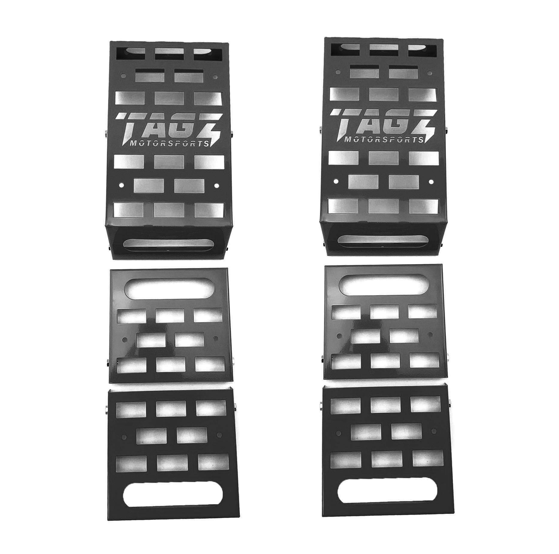 UNIVERSAL STARTING BLOCKS BLACK LIGHTWEIGHT STEEL ADJUSTABLE 80 â€“ 190mm TAG-Z