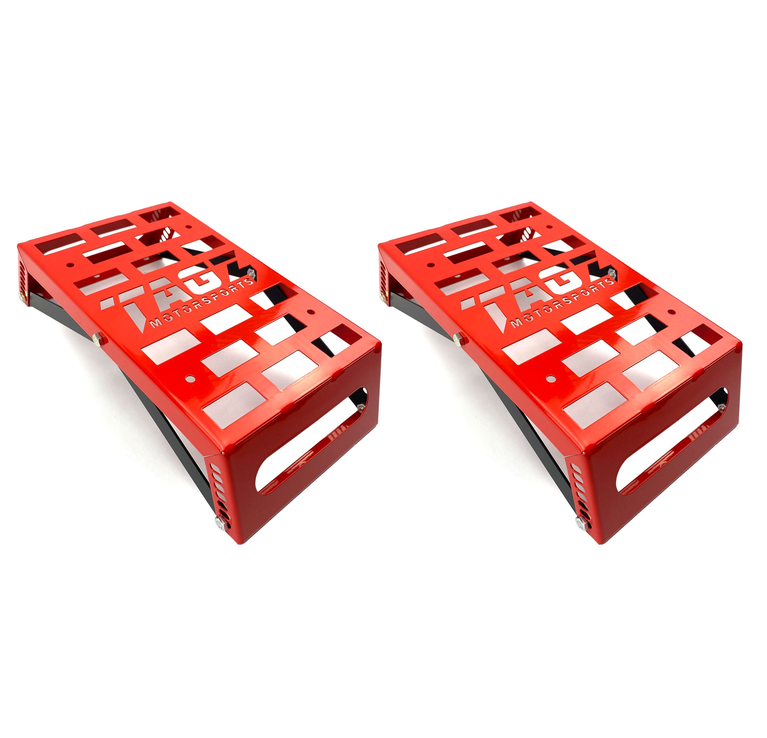 UNIVERSAL STARTING BLOCKS RED LIGHTWEIGHT STEEL ADJUSTABLE 80 â€“ 190mm TAG-Z