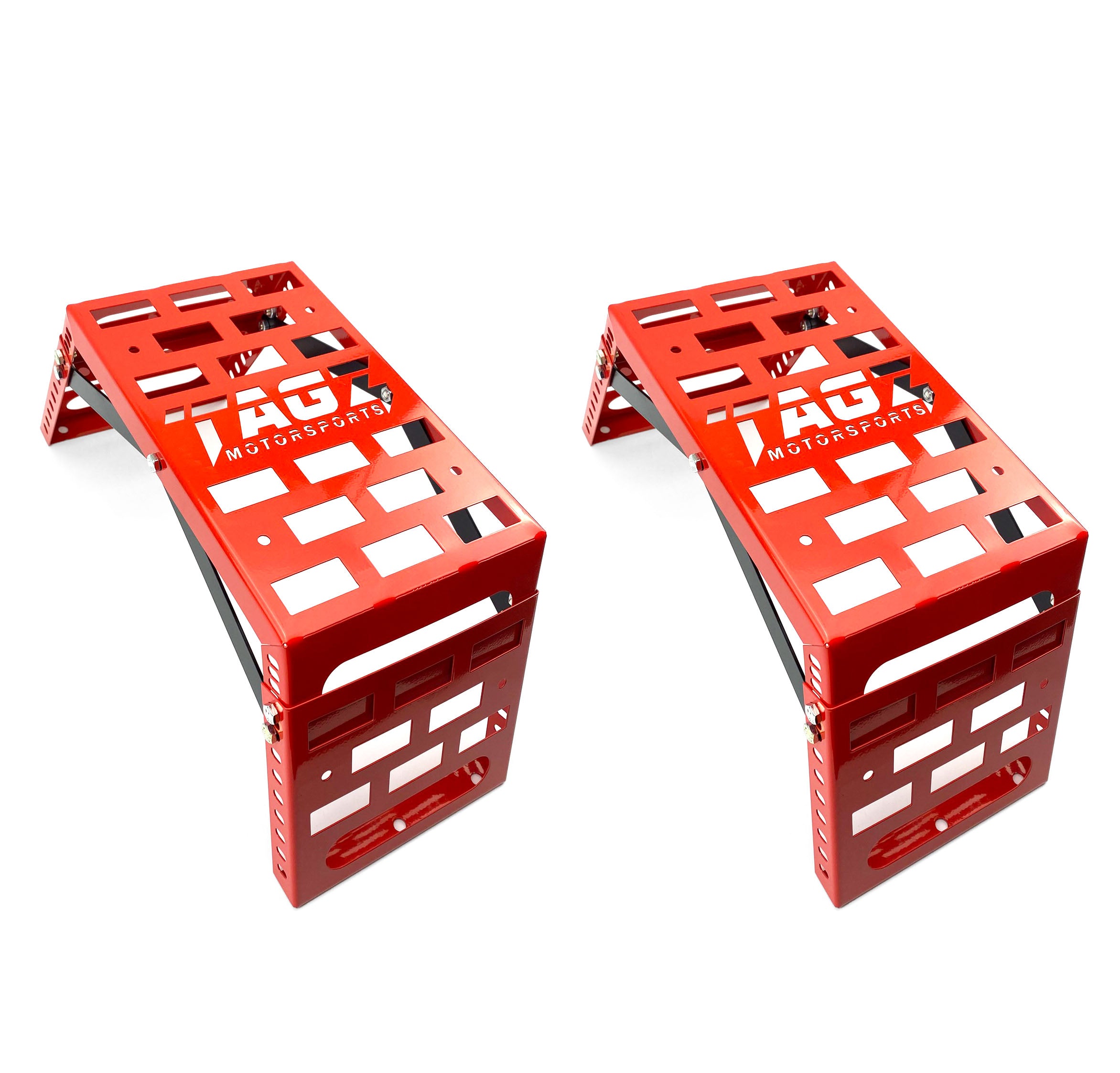 UNIVERSAL STARTING BLOCKS RED LIGHTWEIGHT STEEL ADJUSTABLE 80 â€“ 190mm TAG-Z
