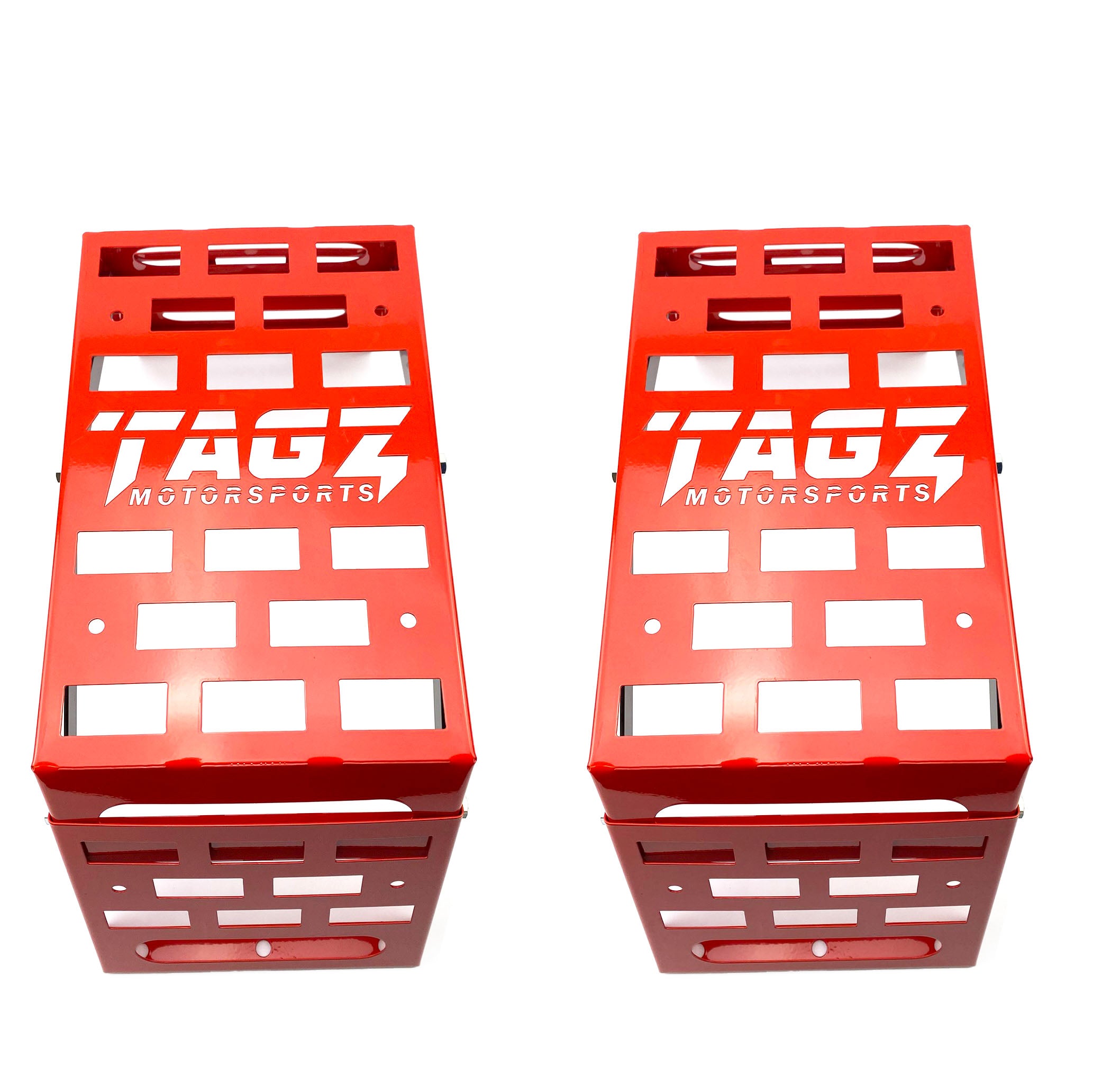 UNIVERSAL STARTING BLOCKS RED LIGHTWEIGHT STEEL ADJUSTABLE 80 â€“ 190mm TAG-Z