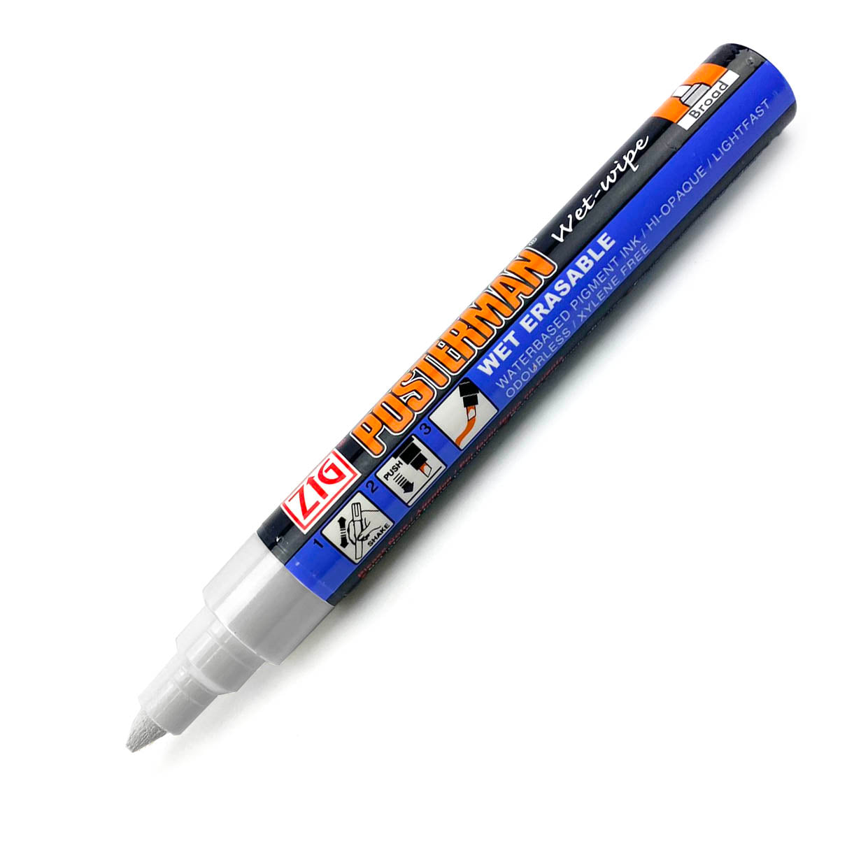 Wet Wipe Pen - Paint Pen - Chisel Tip - White