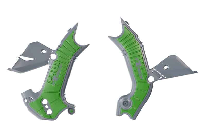 Grippy Frame Guard Kawasaki KX450/X 2024-2025 Grey/Green, R-Tech R-PRTKX0GRVE1