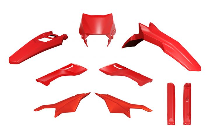 PLASTIC KIT 6PCS SURRON ULTRA BEE 23-24, CRF RED, RTECH R-KITSUR-RS0-624
