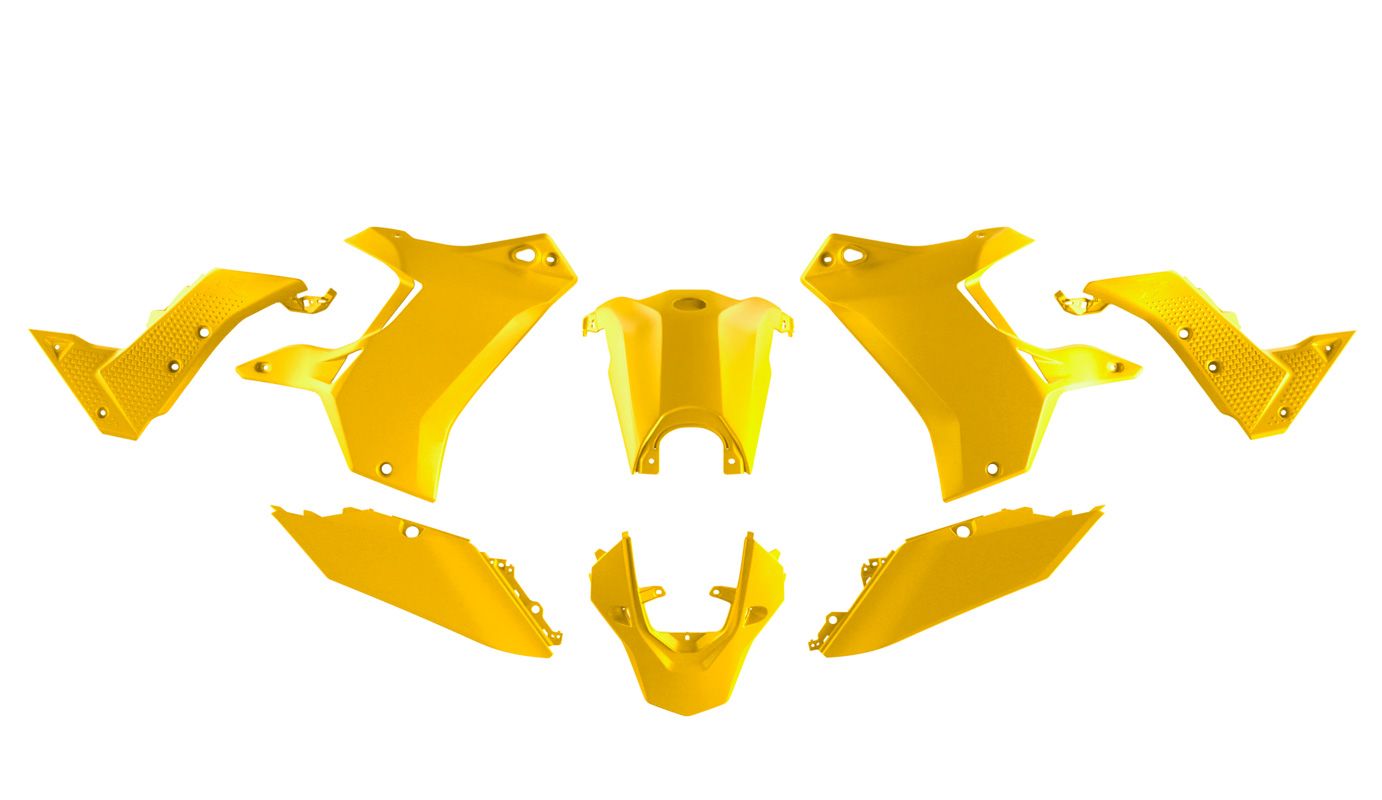PLASTIC KIT YAMAHA T7 19-24, YZ YELLOW, RTECH R-KITT70-GY0-024