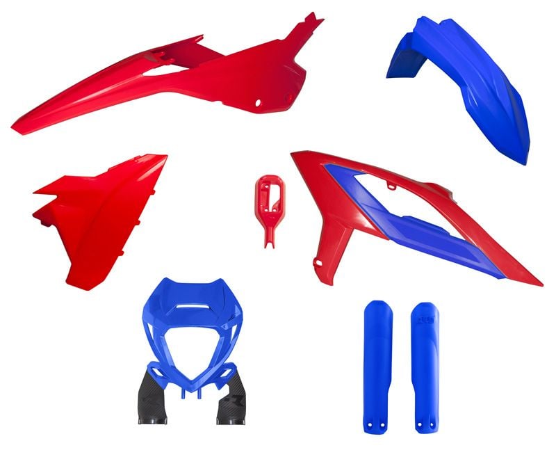 PLASTIC KIT/6 2023-24 BETA RR, RED/BLUE, RTECH R-KITBET-RSB-623