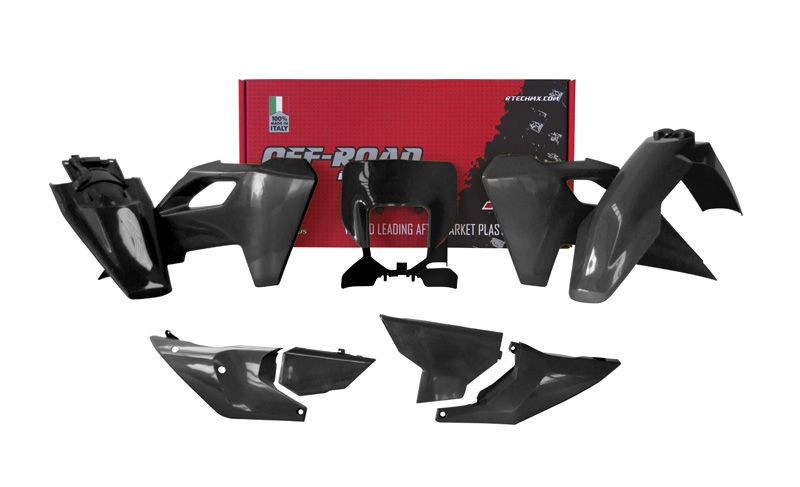 PLASTIC KIT/7 2024 HUSQVARNA TE/FE BLACK, RTECH R-KITHSQ-NR0-724