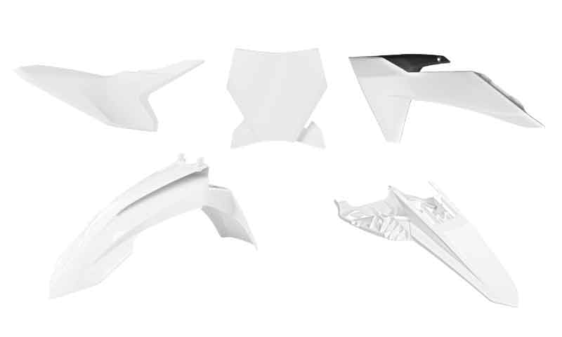 PLASTIC KIT 2024-2025 KTM 50 SX ORANGE/WHITE/BLACK, RTECH R-KITKTM-OEM-150