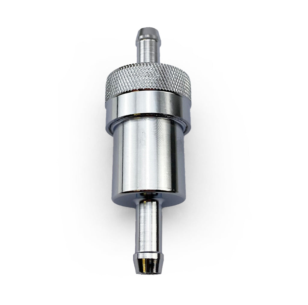 FUEL INLINE FILTER ALUMINIUM WASHABLE CORE SILVER Universal Petrol