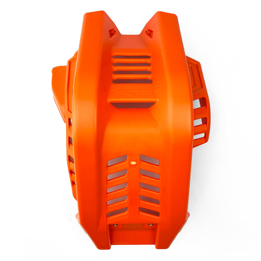 PLASTIC SKID PLATE ORANGE, KTM 250/350/450 SX-F 2023-24, RTECH R-PMKTMAR4523, PLASTIC ENGINE COVER