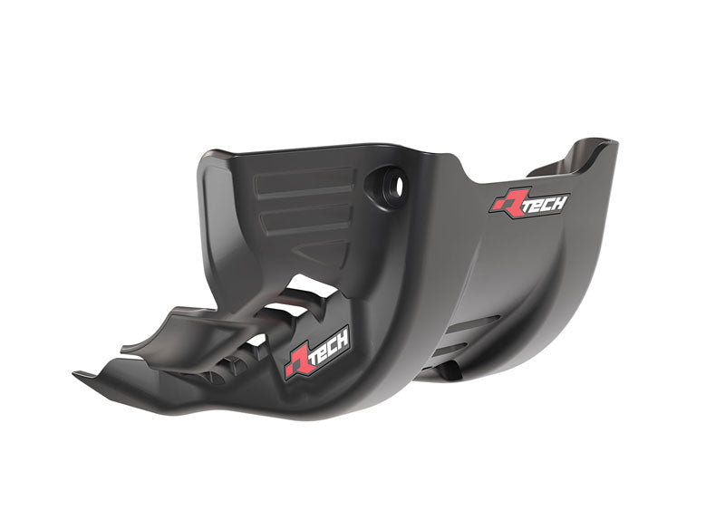 PLASTIC SKID PLATE KAWASAKI KX250 2025, RTECH R-PMKX0NR0025, PLASTIC ENGINE COVER BLACK
