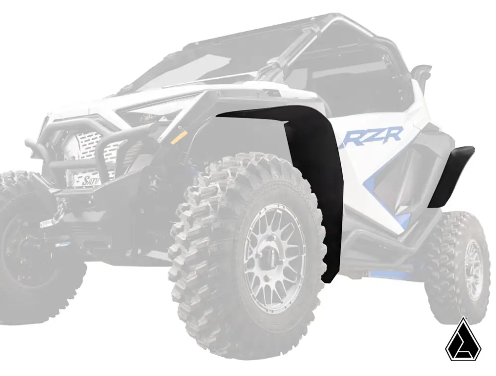 POLARIS PRO R/XP/TURBO R LOW PROFILE WHEEL ARCH FENDER FLARES MUD GUARDS, ASSAULT INDUSTRIES FF-P-PROXP-002