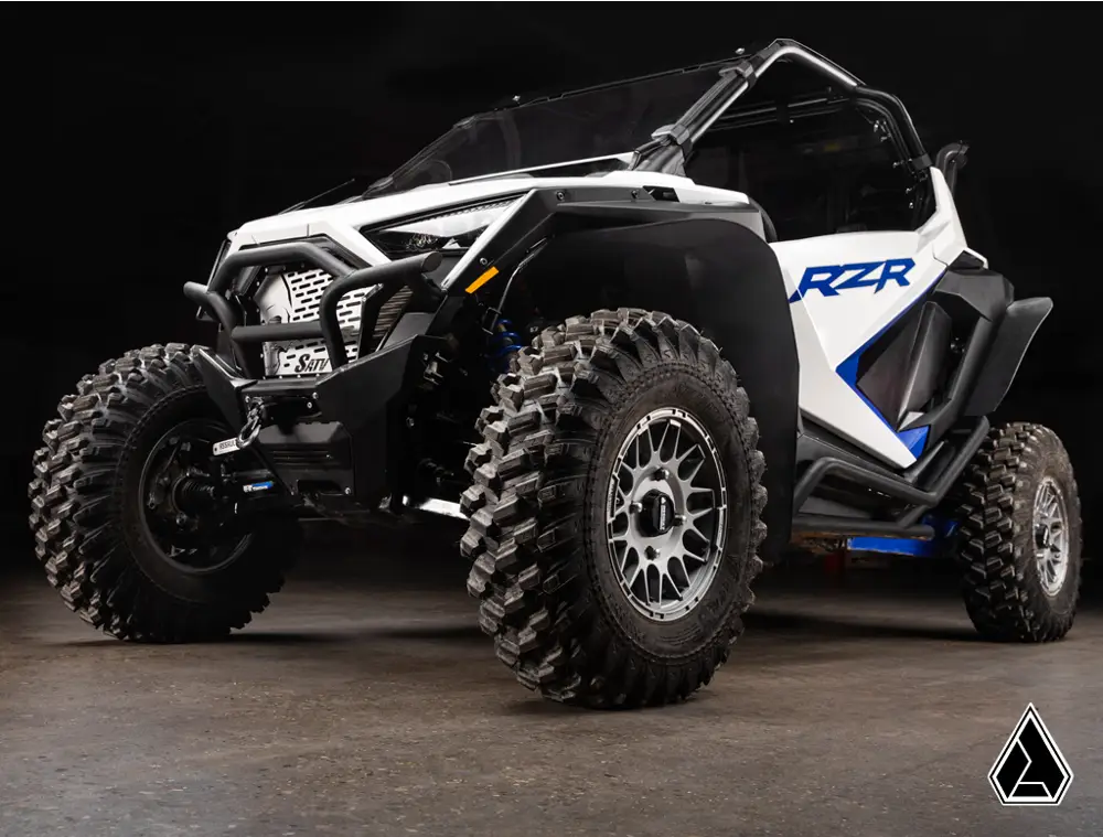 POLARIS PRO R/XP/TURBO R LOW PROFILE WHEEL ARCH FENDER FLARES MUD GUARDS, ASSAULT INDUSTRIES FF-P-PROXP-002