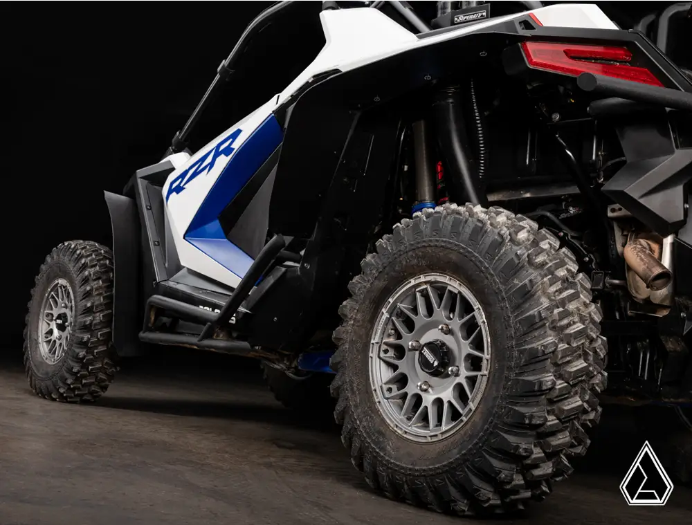 POLARIS PRO R/XP/TURBO R LOW PROFILE WHEEL ARCH FENDER FLARES MUD GUARDS, ASSAULT INDUSTRIES FF-P-PROXP-002