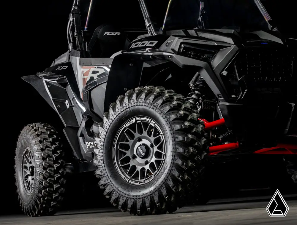 POLARIS XP TURBO/1000 LOW PROFILE WHEEL ARCH FENDER FLARES MUD GUARDS, ASSAULT INDUSTRIES FF-P-RZRXP-001