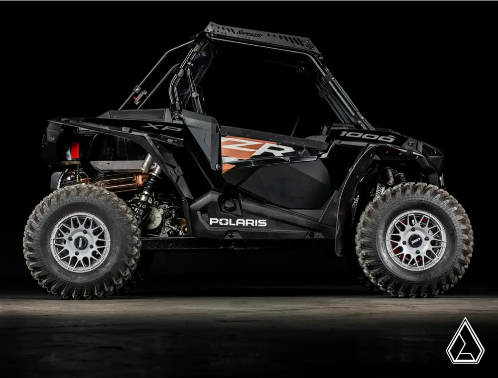 POLARIS XP TURBO/1000 LOW PROFILE WHEEL ARCH FENDER FLARES MUD GUARDS, ASSAULT INDUSTRIES FF-P-RZRXP-001