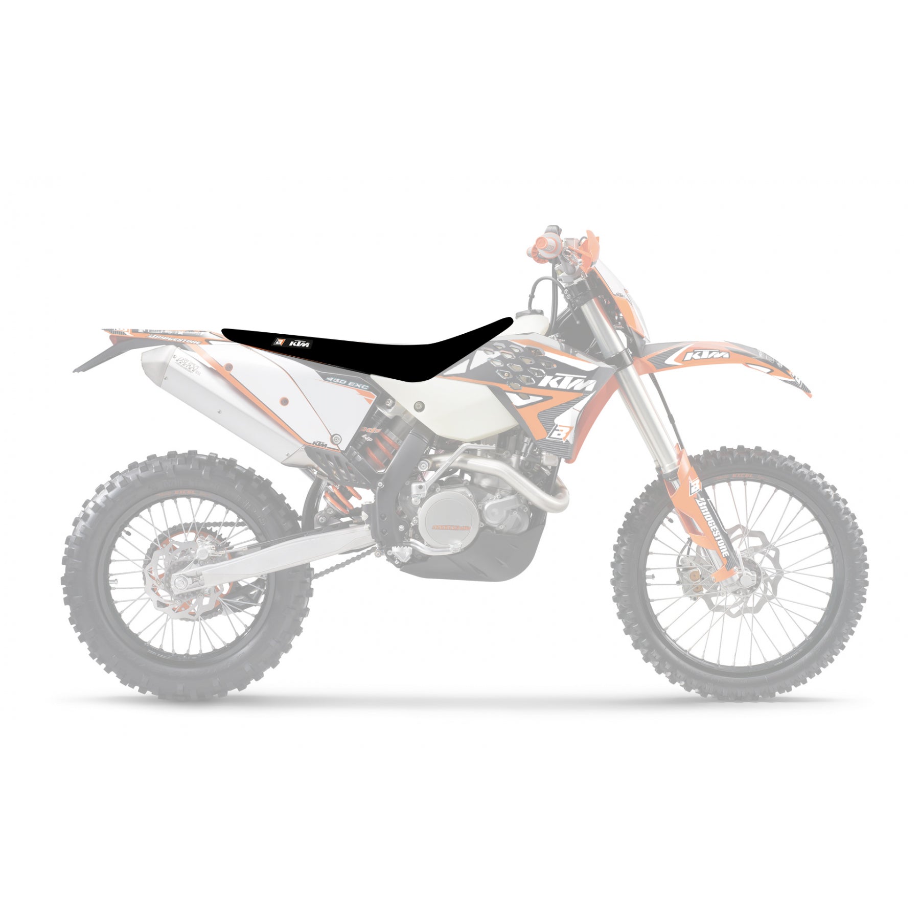 07-11 KTM ZEBRA ORANGE/BLACK, SEAT COVER BLACKBIRD 1518Z1