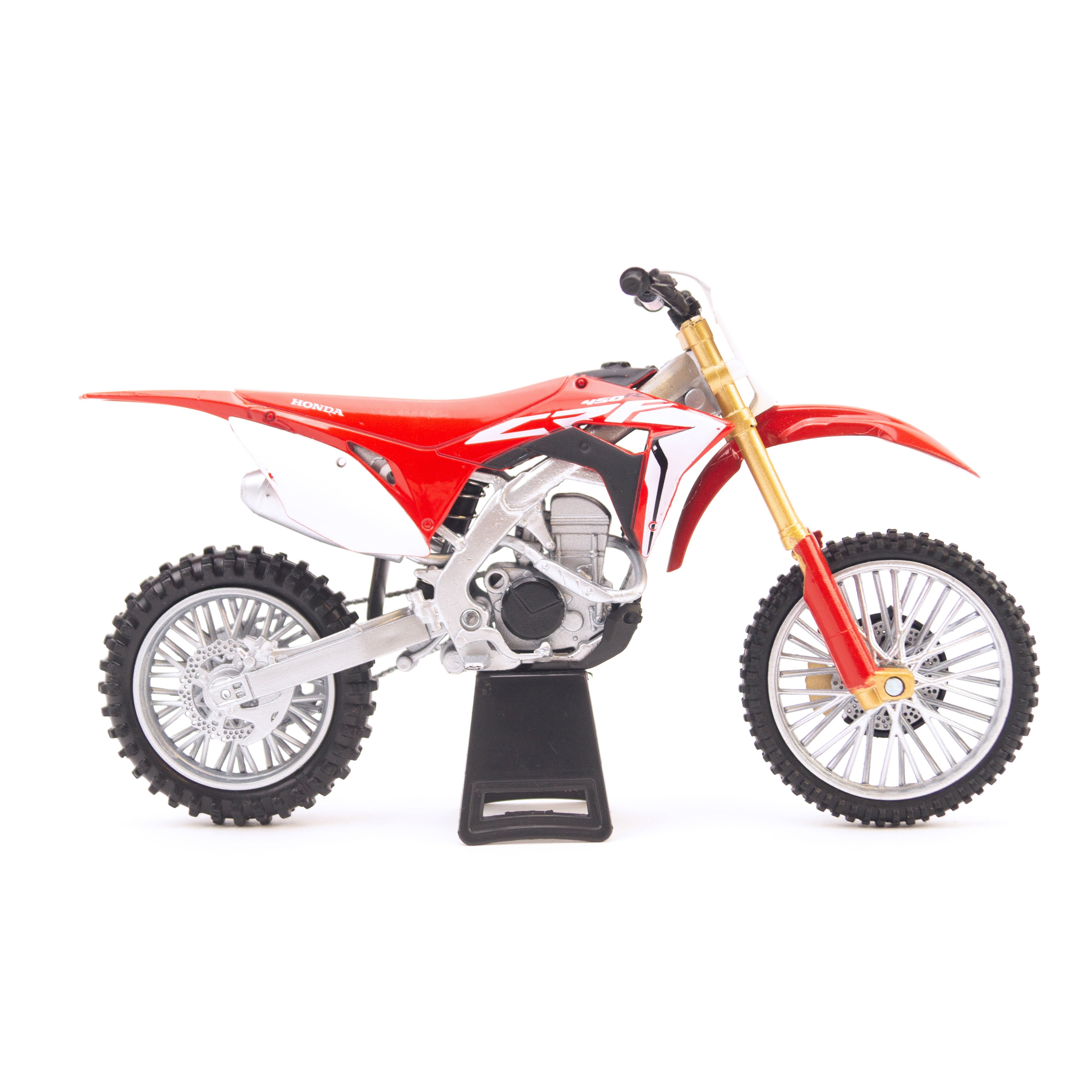 MODEL DIE CAST HONDA CRF 450 R 2017, RED AND WHITE, 1:12 SCALE, NEW RAY 57873
