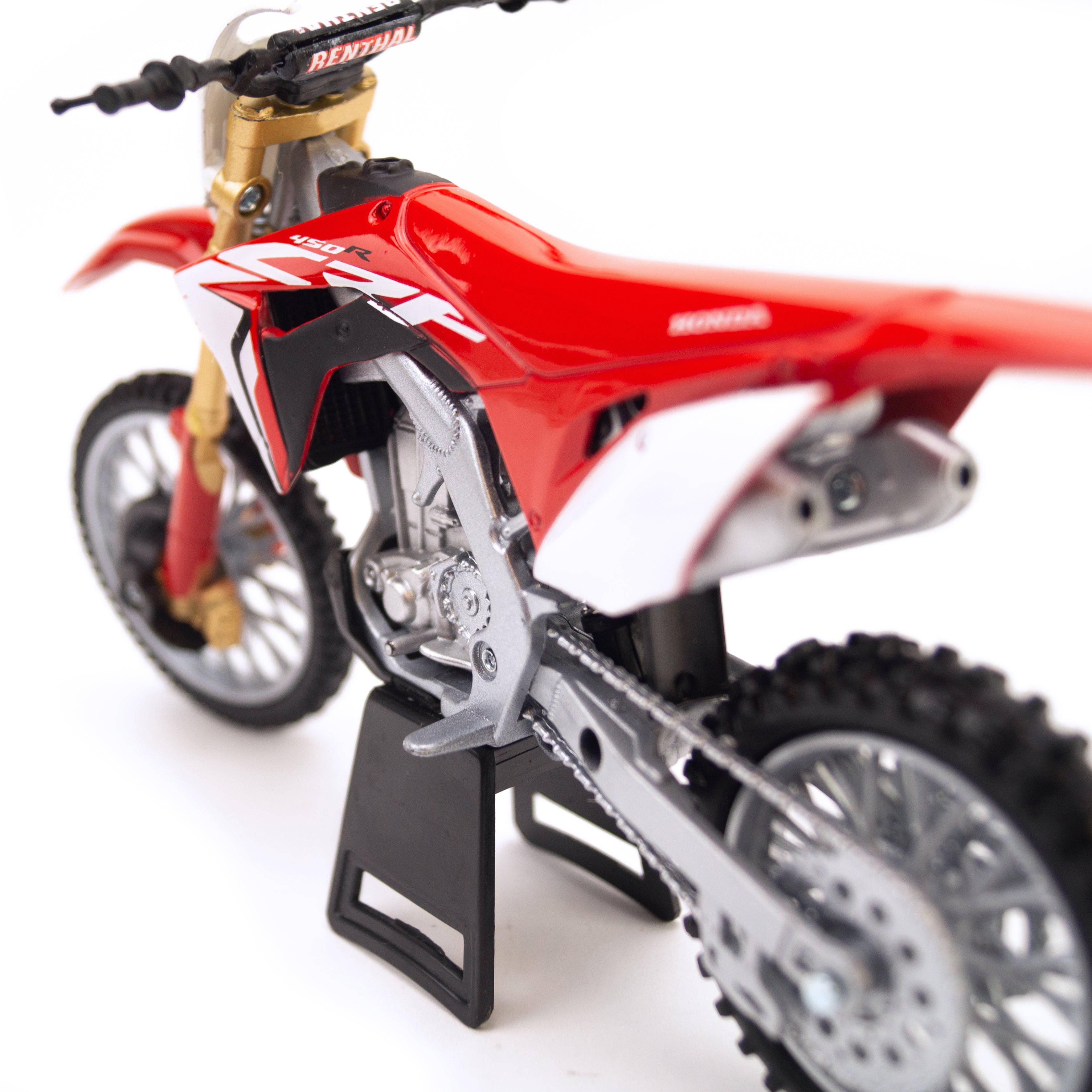 MODEL DIE CAST HONDA CRF 450 R 2017, RED AND WHITE, 1:12 SCALE, NEW RAY 57873