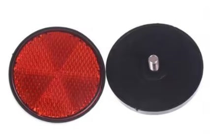 REFLECTIVE WARNING Round PLATE MOTORCYCLE SCOOTER QUAD REFLECTOR FOR YAMAHA SUZUKI