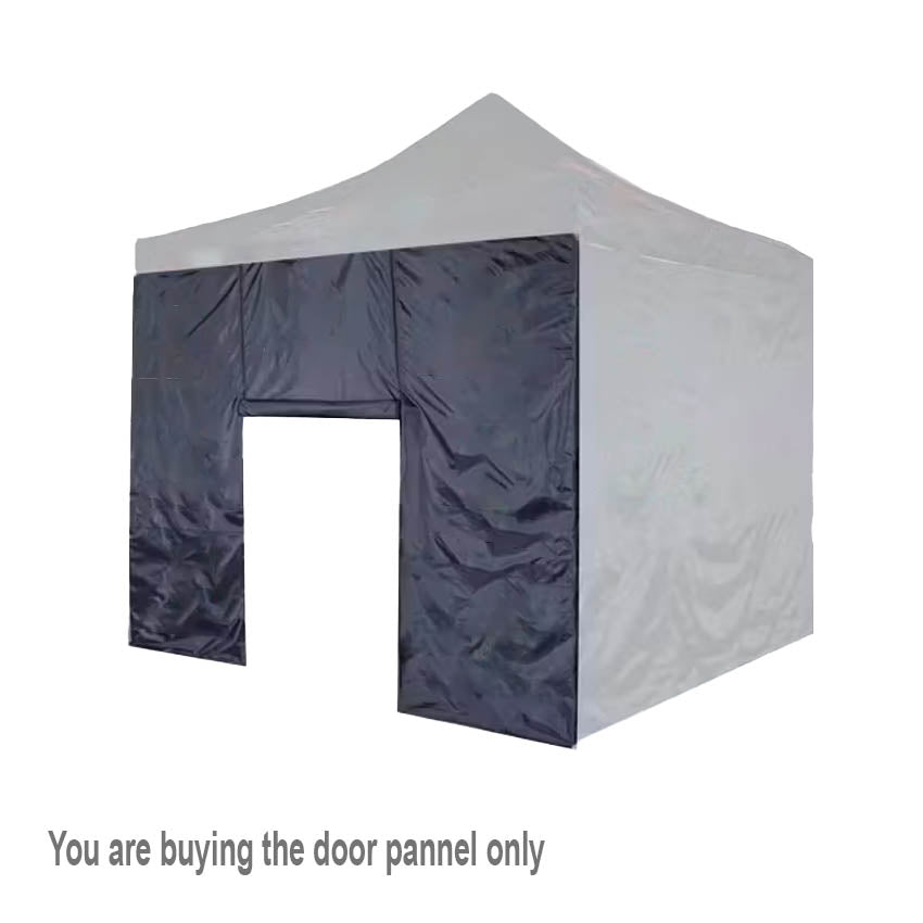 GAZEBO SIDE DOOR PANEL PLAIN BLACK 3x3m VELCRO ATTACHMENT