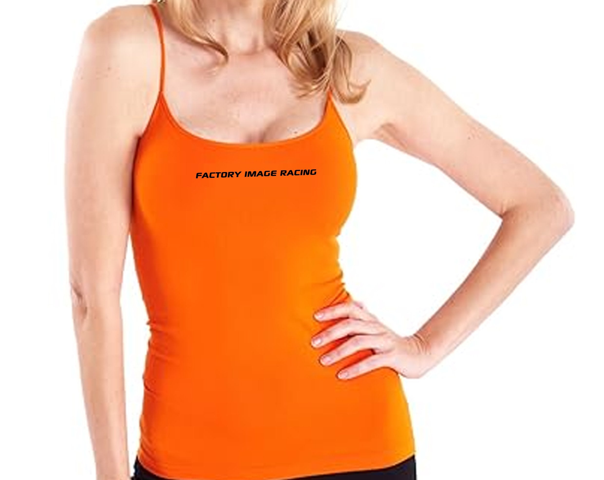 Fir Ladies Orange Cami Vest Cotton Size l
