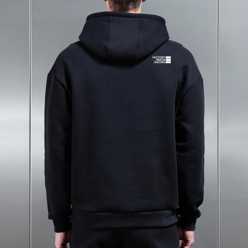 MINIMAL BLACK UNISEX HOODIE - L