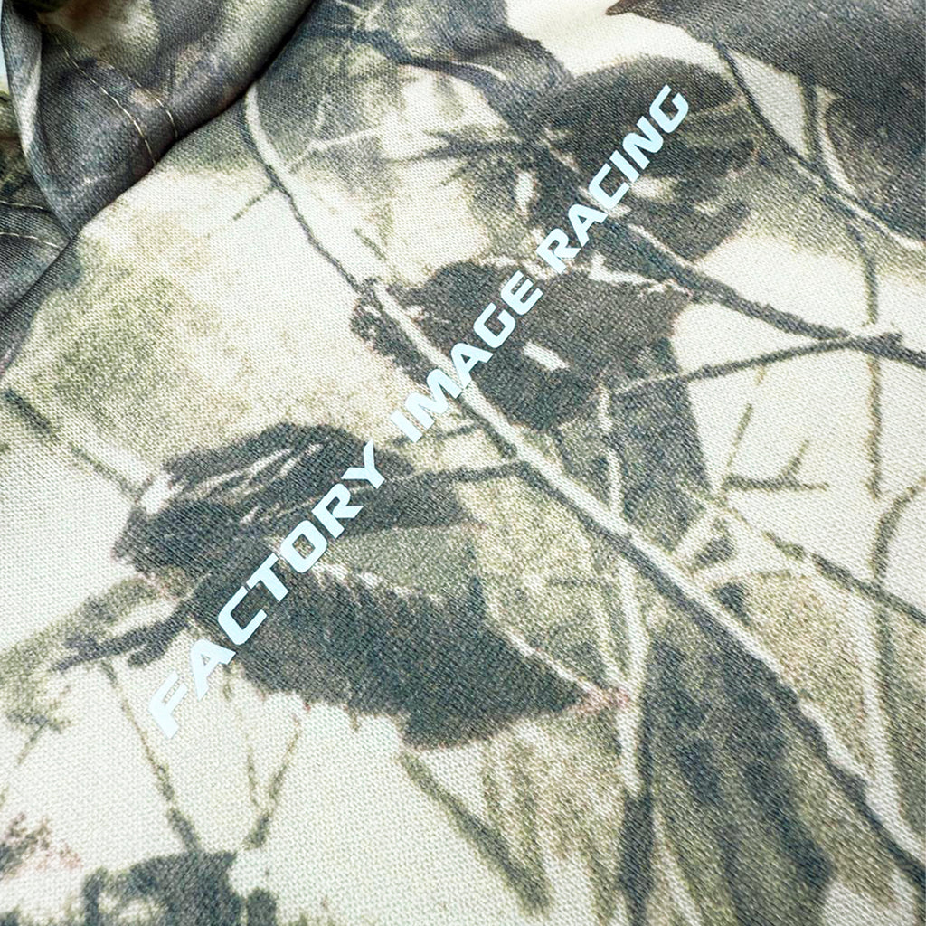 CAMO WITH WHITE TEXT UNISEX HOODIE - XL