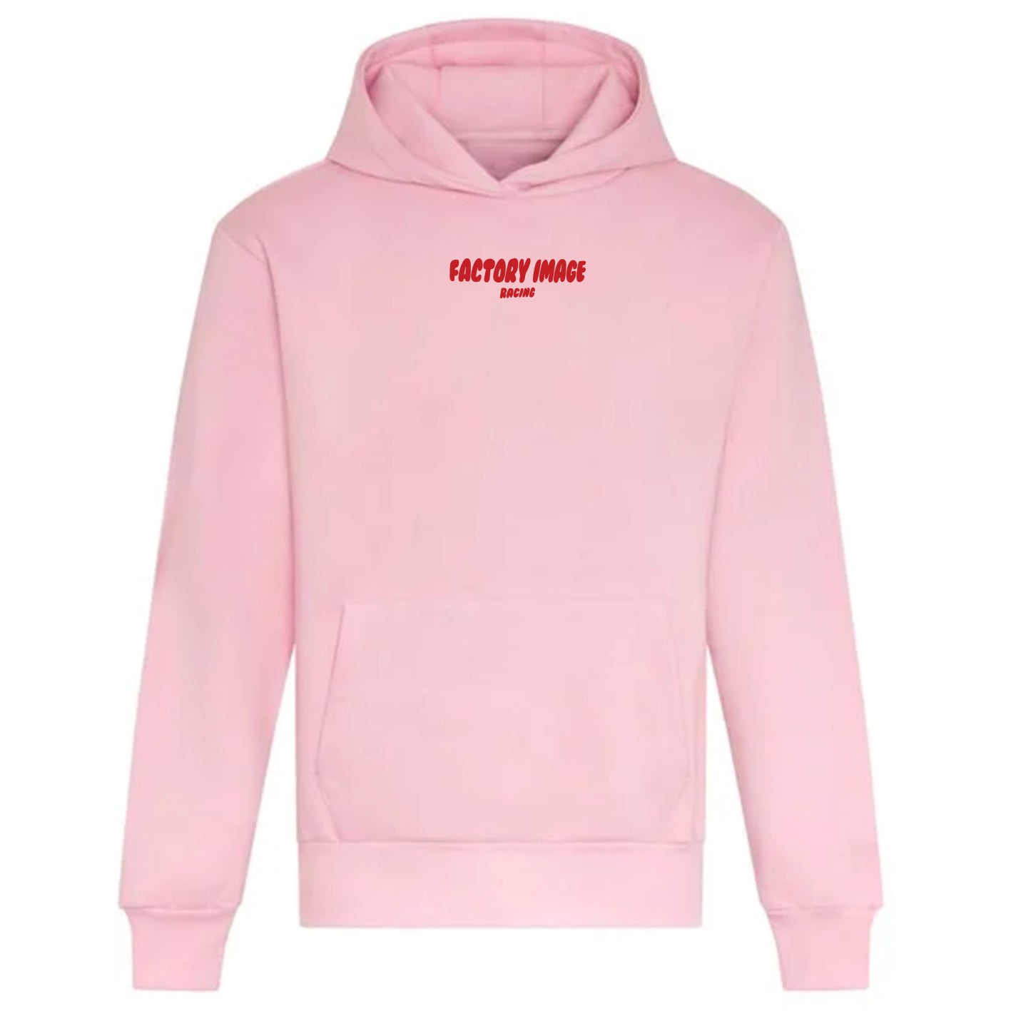 BUBBLE TEXT PINK UNISEX HOODIE - L
