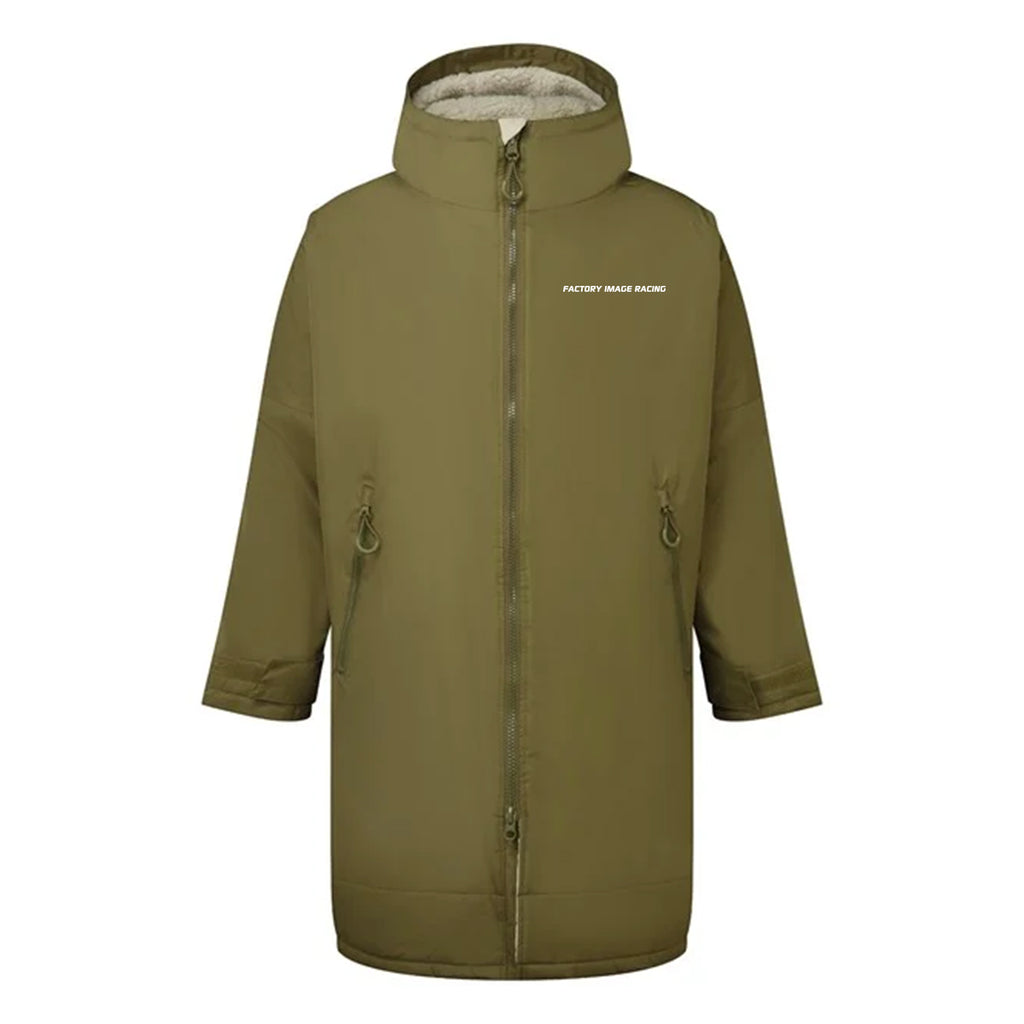 CHANGING DRY ROBE - FIR TEXT - GREEN - ADULT S/M