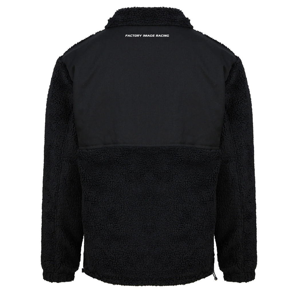 SHERPA FLEECE JACKET BLACK EXTRA LARGE FLEECE LINED, FRONT POCKET