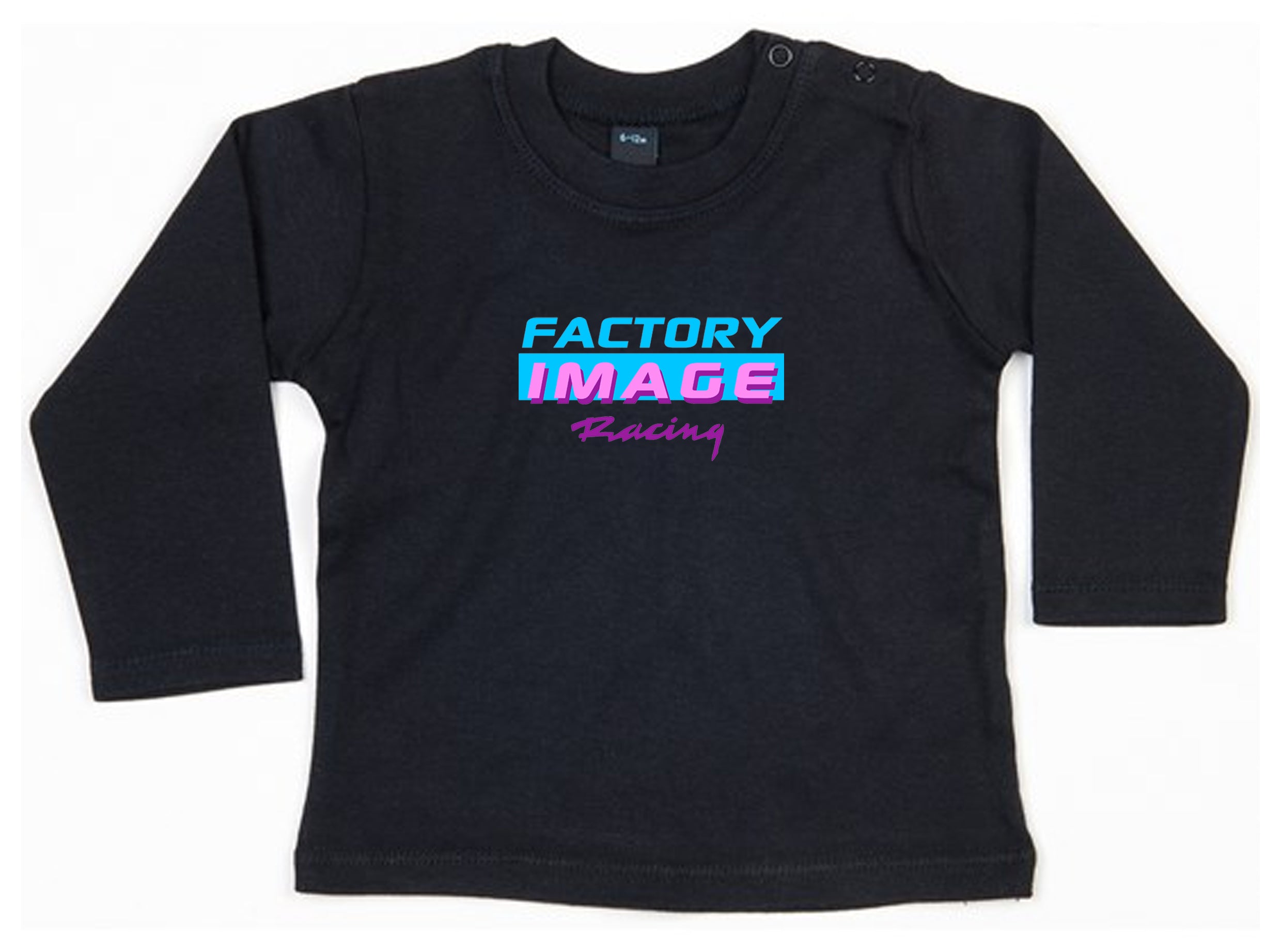Baby Long Sleeve T Shirt - Vice Design on Black - One Size