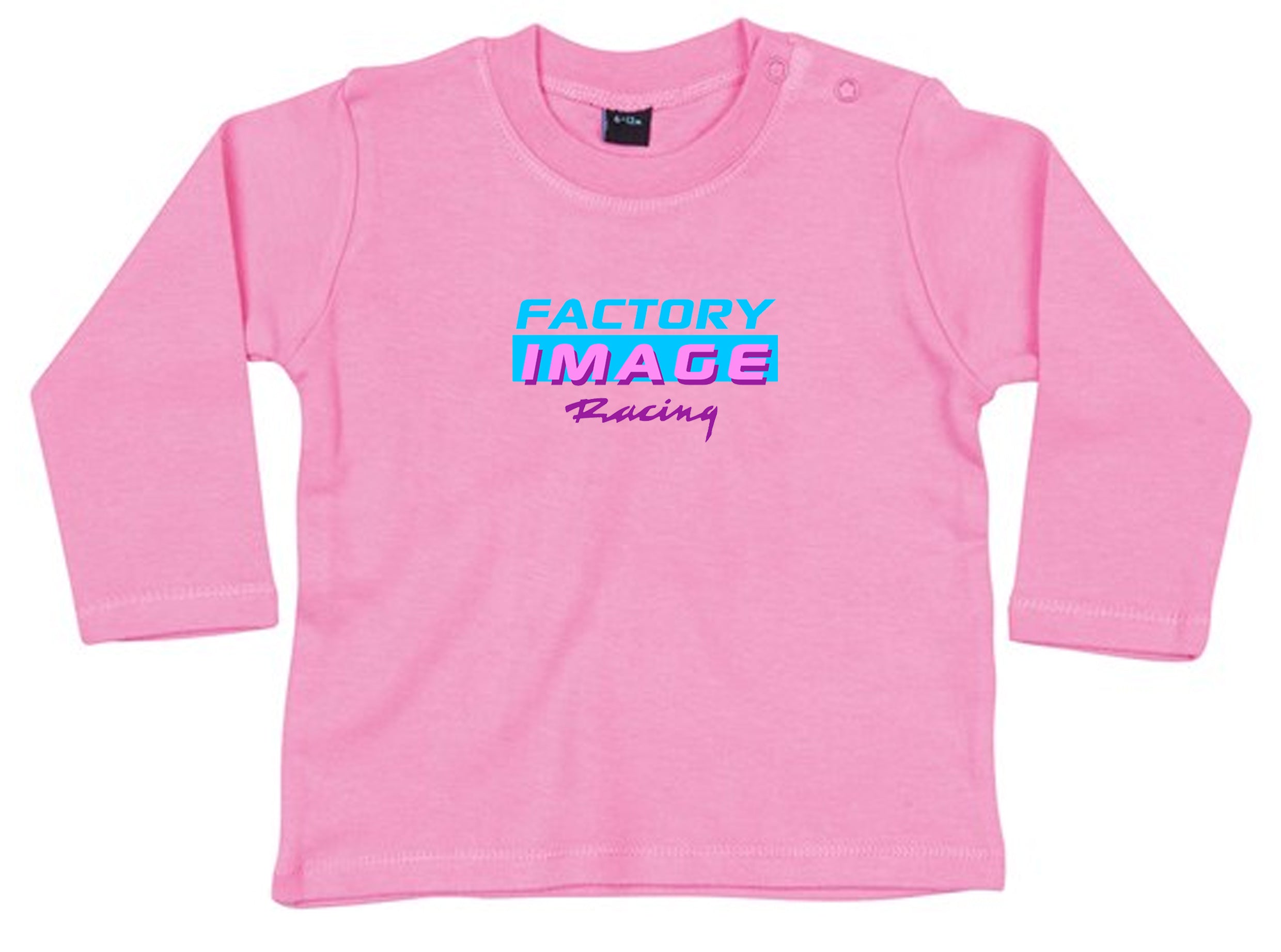 Baby Long Sleeve T Shirt - Vice Design on Pink