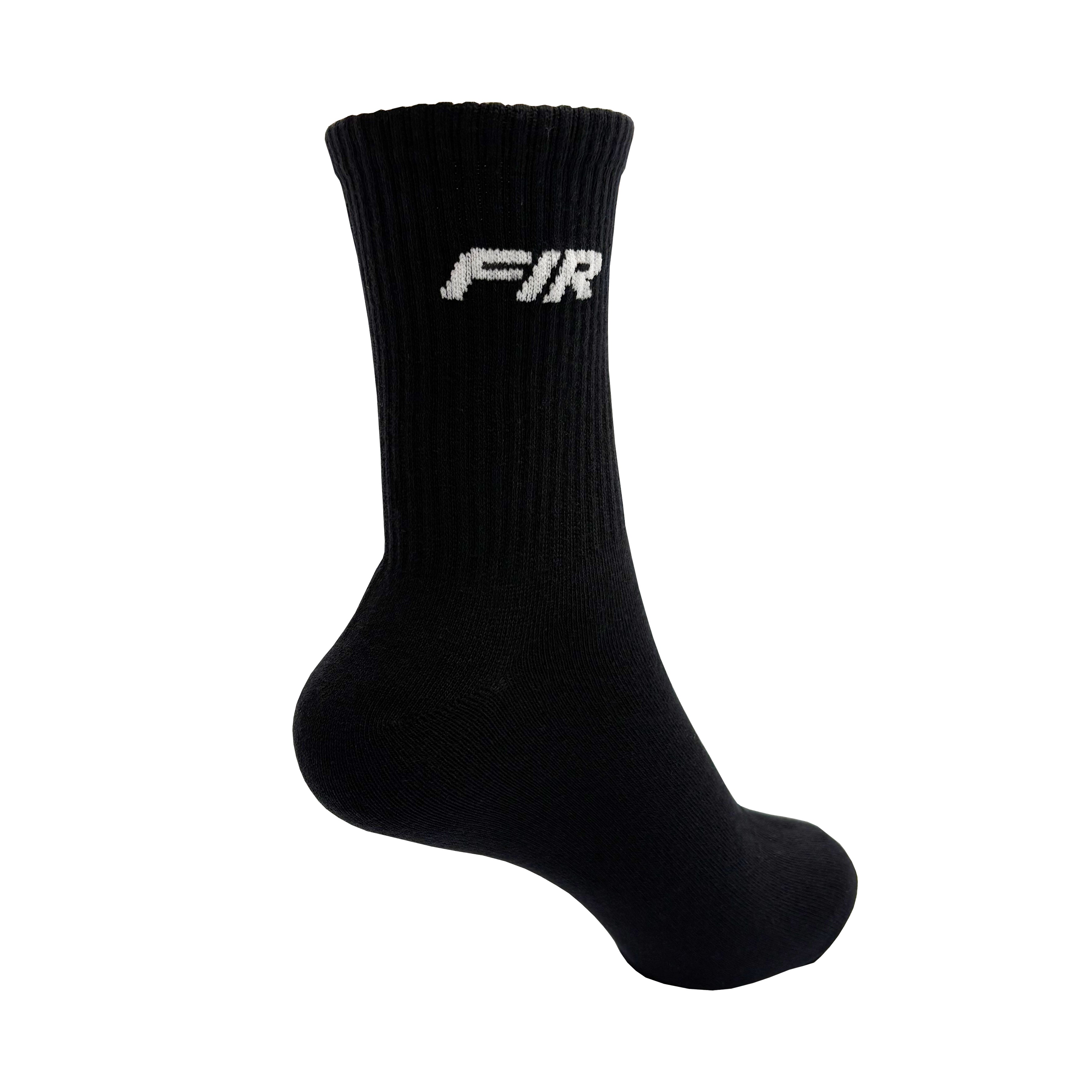 UNISEX SOCKS BLACK WITH WHITE FIR DESIGN SIZE S (UK 4-7)