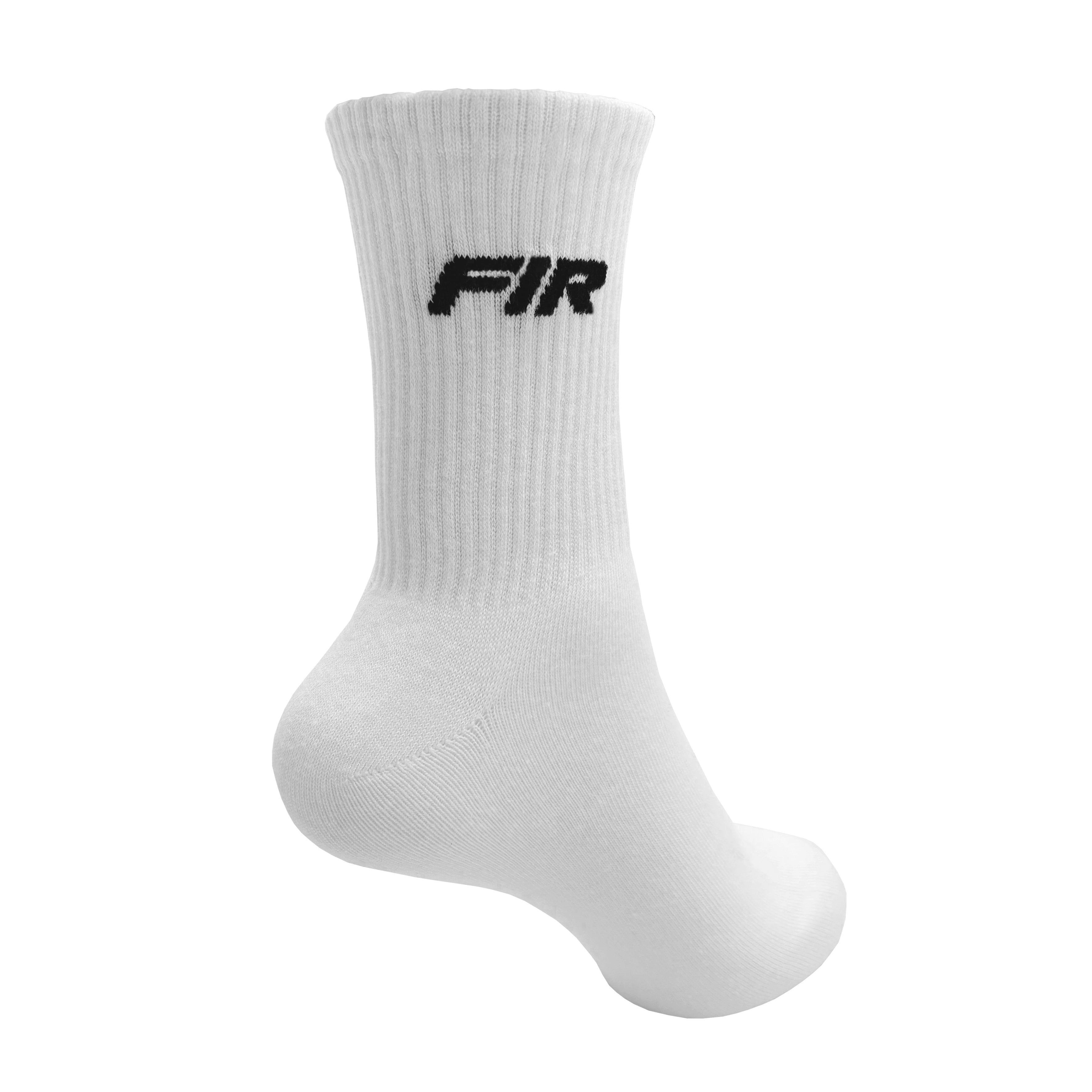 UNISEX SOCKS WHITE WITH BLACK FIR DESIGN SIZE S (UK 4-7)