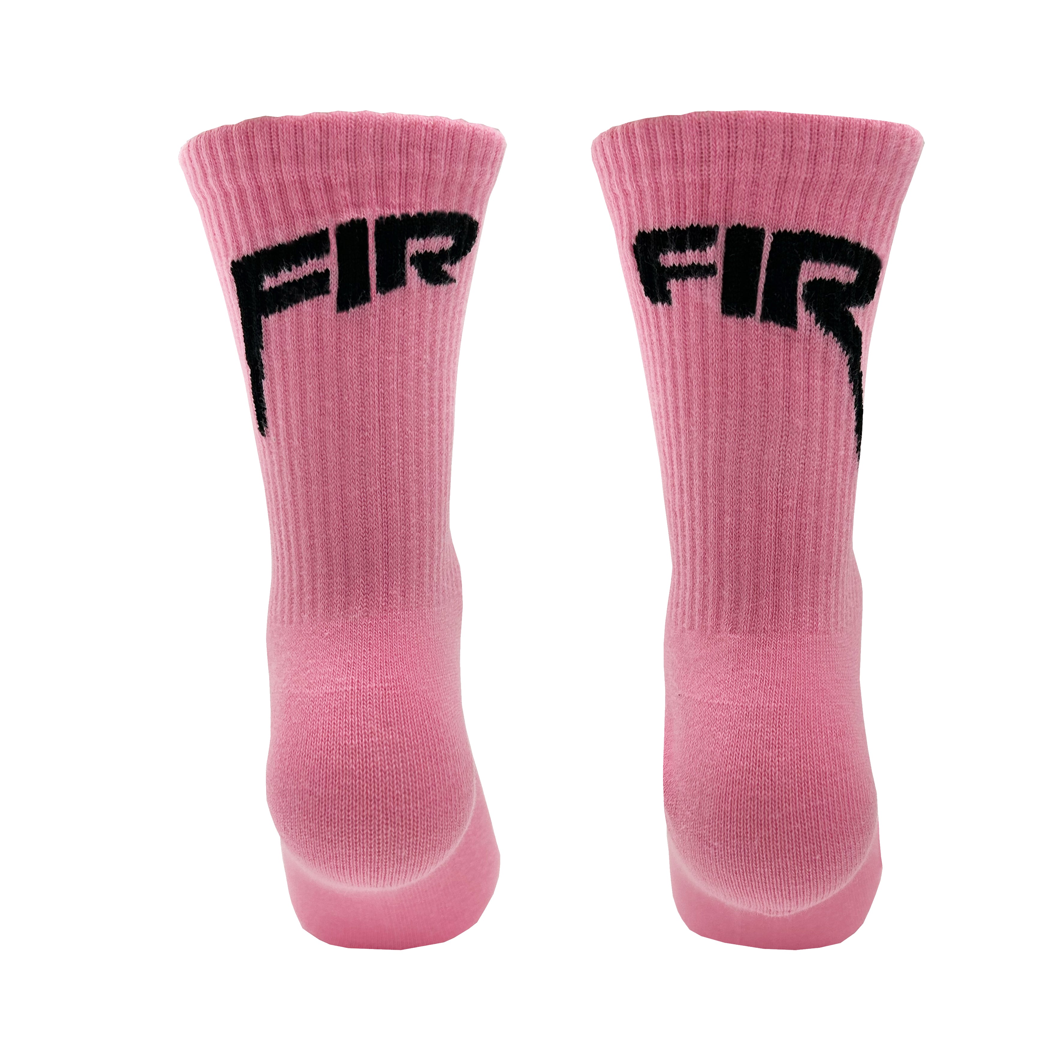 Unisex Socks Pink with Black Fir Design Size S (UK 4-7)
